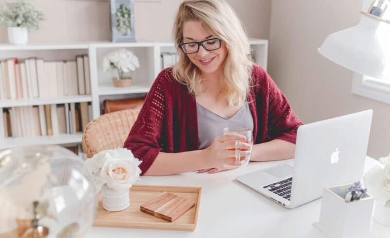 Happy business people as talking to each other working